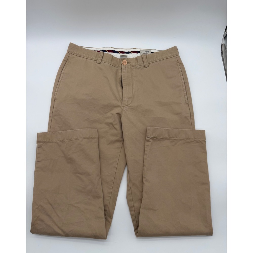 J.Crew Essential Chino Pants Mens 32x28.5 Classic Fit Khaki Tan Cotton ALTERED